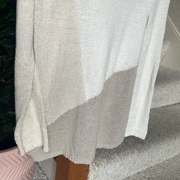 J Jill Color-block Cotton Knit Beach Sweater - Picture 3 of 13